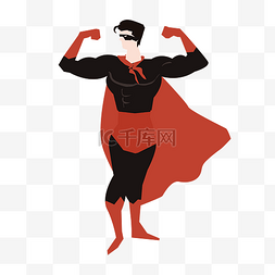 超人红披风图片_强壮的英雄超人