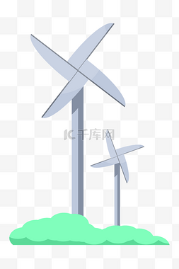 大型创意图片_创意绿色环保风车
