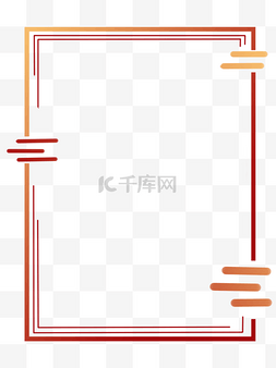 中国古典云纹节日海报装饰边框