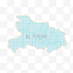 中国地图定位定位图片_蓝色湖北地图