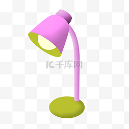 卡通紫色台灯灯具