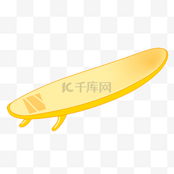 黄色夏季冲浪板
