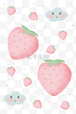 水果图片_可爱草莓印花装饰图