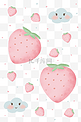 可爱草莓印花装饰图