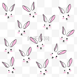 卡通兔子图片_兔子耳朵背景