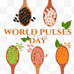 pulse图片_world pulse day勺子各种豆子可爱毛豆