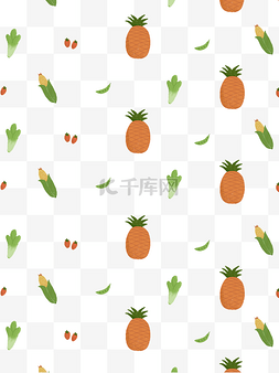 菠萝底纹png图片_水果蔬菜透明底纹