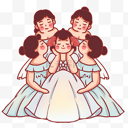 姐妹图片_姐妹伴娘婚礼婚纱照