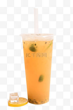 百香果柠檬水果茶