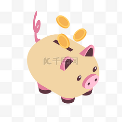猪猪储钱罐图片_储钱罐简约装饰图案