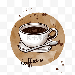 咖啡勺图片_一杯咖啡拿铁PNG免抠素材
