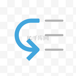 蓝色的箭头号免抠图