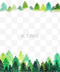 童话森林图片_装饰树林夏边框