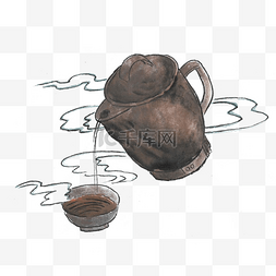 水墨茶饮茶壶