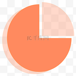 饼状图图片_橙黄色饼状图图标