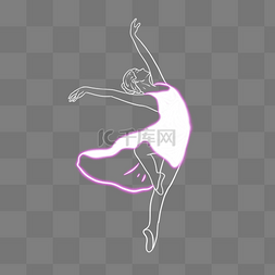女神节发光线描跳芭蕾舞的女人
