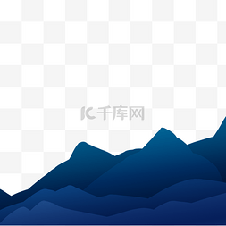 蓝色山峰图片_蓝色远山大山