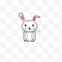 卡通萌兔子白兔子