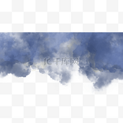 蓝色云雾图片_蓝色云雾雾气元素