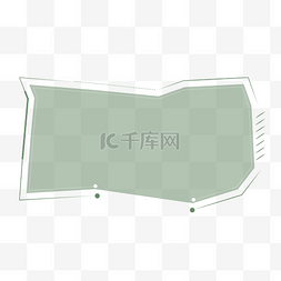 墨绿色极简不规则图案科技风边框