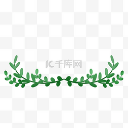 手抄报花边图片_叶子边框绿色植物花边