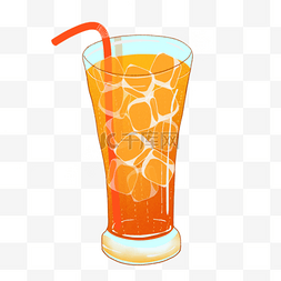 夏季冰饮橙汁柠檬汽水