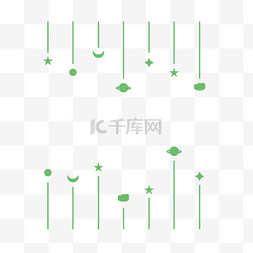 可爱风线条图片_边框线条装饰背景宇宙小星星可爱