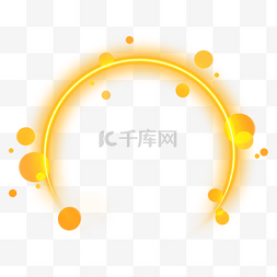 炫光动态图片图片_分散的黄色亮点环形太阳光效