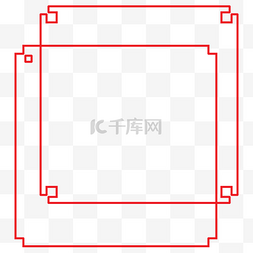 红色中国风边框