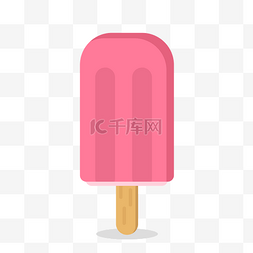 手绘水果冰棒图片_夏季粉色清凉冰棒矢量PNG免抠素材