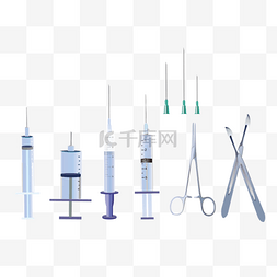 手绘医疗器械针管插画