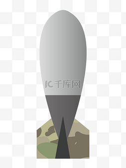军事圆头灰色导弹
