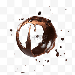 咖啡豆液体图片_球形咖啡液体3d元素
