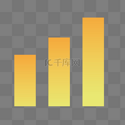 增长趋势图图片_黄色创意柱形建筑元素