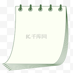 绿色圈装便签纸简约边框