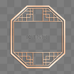 金色微粒子图片_中式复古立体金边窗户