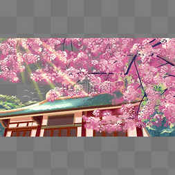樱花节樱花树建筑古建筑