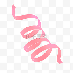 粉红色唯美六一儿童节彩带