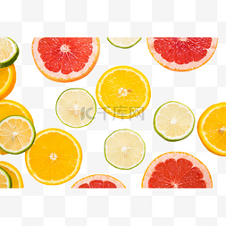 夏日集合图片_柠檬橙子水果组合