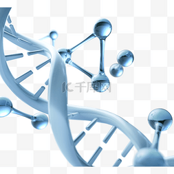 医基因图片_3d蓝色dna螺旋序列元素