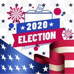 蓝色烟花图片_2020美国总统选举投票