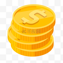 一堆金币免抠图