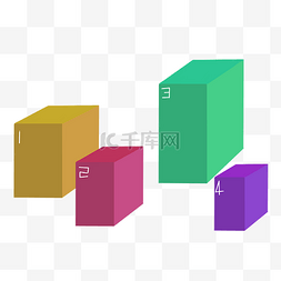 四个立方体彩