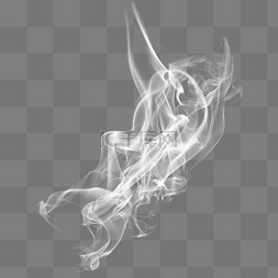白色的香烟图片_梦幻创意感手绘白色烟雾