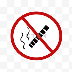禁止吸烟警示牌插画