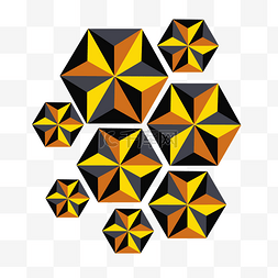 不规则几何拼接多边形装饰