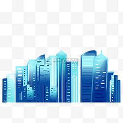 蓝色城市商务图片_蓝色城市建筑大楼