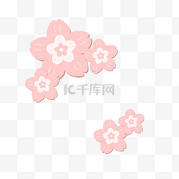 粉色剪纸樱花花瓣