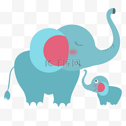 妈妈和妈妈图片_母亲节大象和小象母子