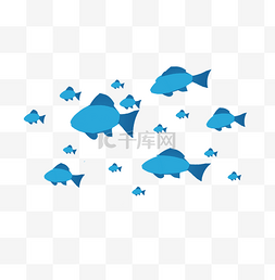 鱼群图片_蓝色鱼群小鱼